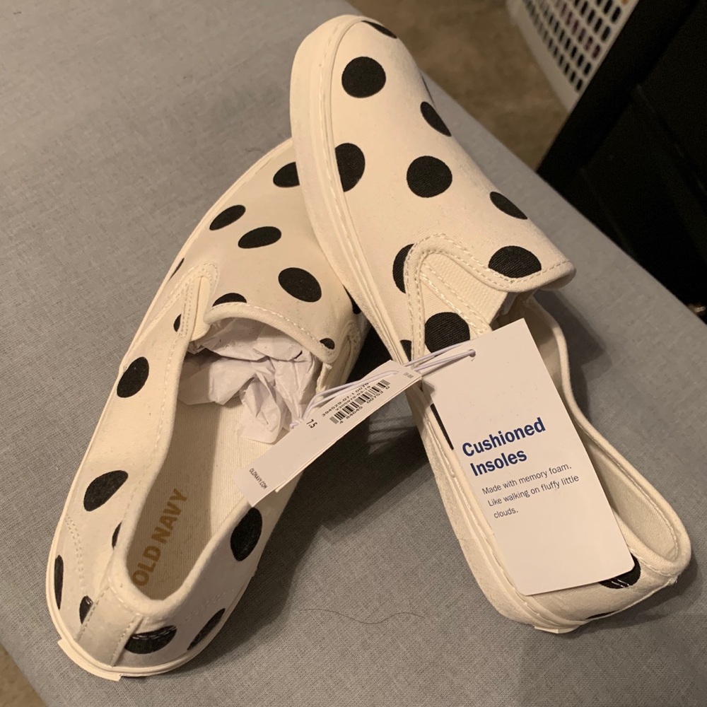 Old Navy canvas slip-on sneakers...